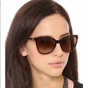 Tory Burch cat eye foldable sunglasses in tortoise